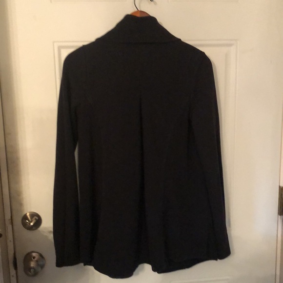 Anthropologie Saturday Sunday Black Convertible Hood Open Front Jacket Cardigan - Picture 5 of 9